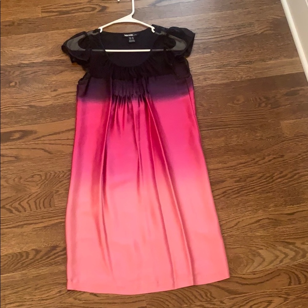 Kensie Pink Ombré Silk Dress